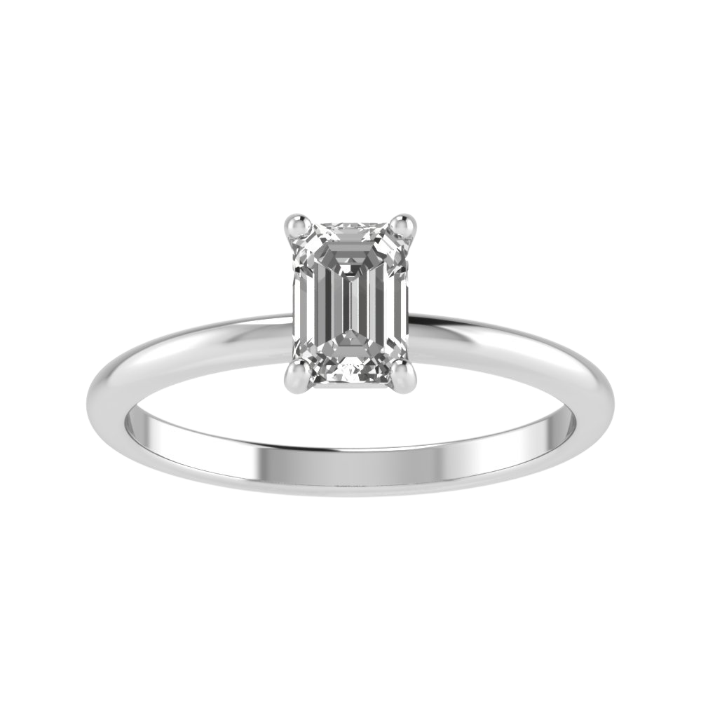 Emerald Cut Solitaire Ring Setting