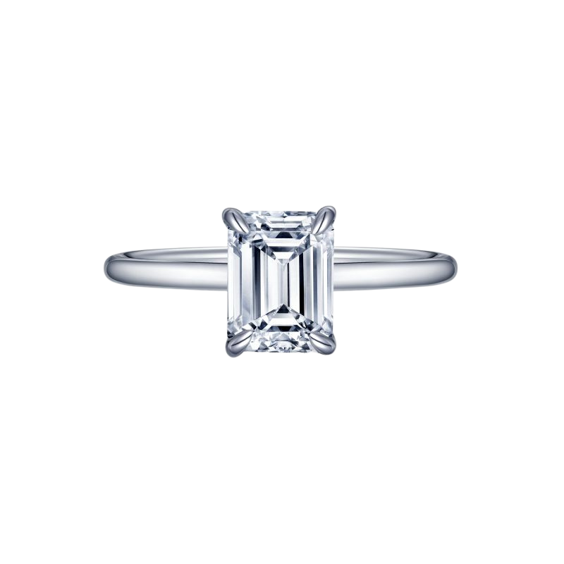 Emerald-Cut Solitaire Engagement Ring