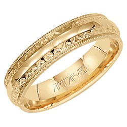 14k Yellow Gold 5mm Serenity High Polish Wedding Band