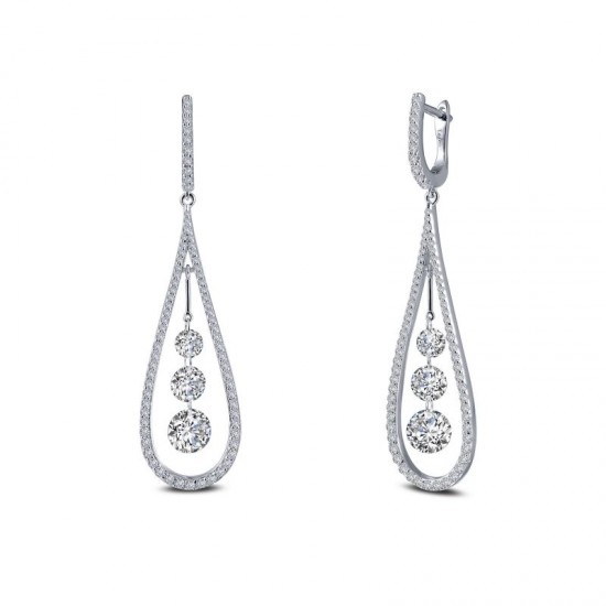 Fancy Hoop Drop Earrings