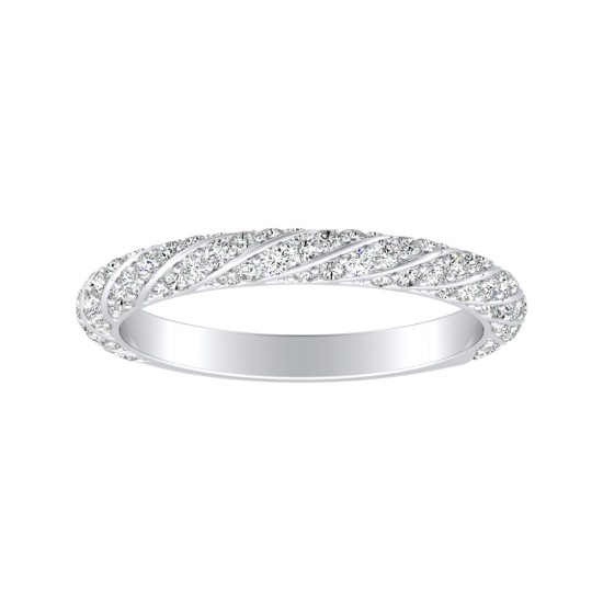 Lab Grown Diamond Wedding Ring In 14K White Gold
