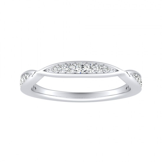 Lab Grown Diamond Wedding Ring In 14K White Gold