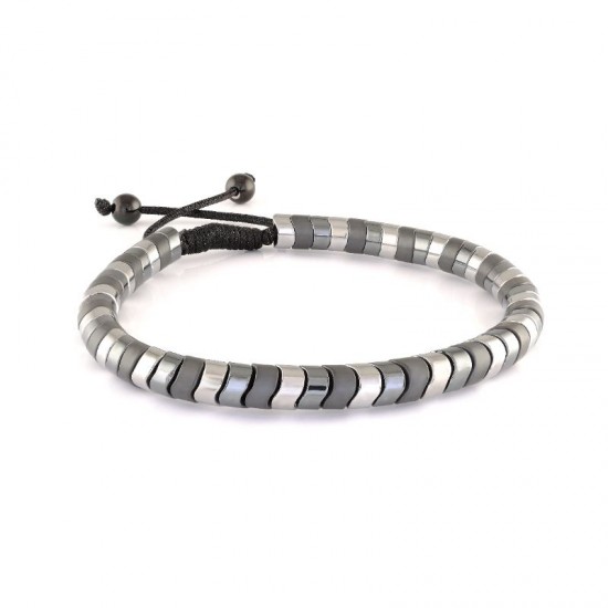 Italgem Steel Bead Bracelet