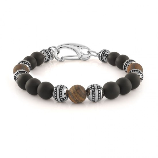 Italgem Steel Bead Bracelet