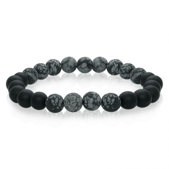 Italgem Steel Bead Bracelet