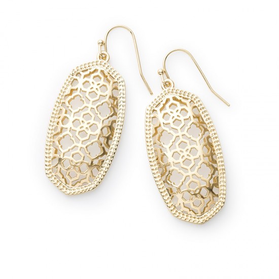 Elle Filigree Gold Tone Earrings