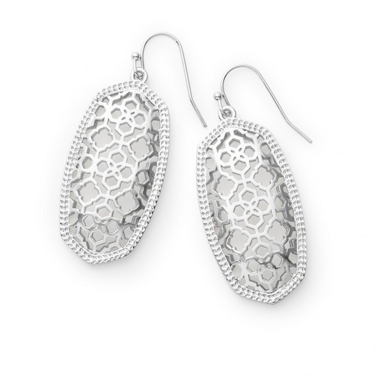 Elle Filigree Rhodium Earrings