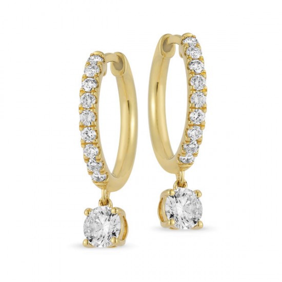 Lab Grown Diamond Hoop Earrings