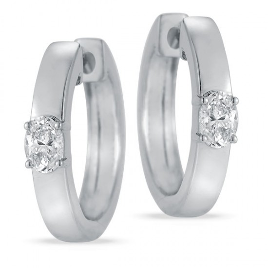 Lab Grown Diamond Hoop Earrings