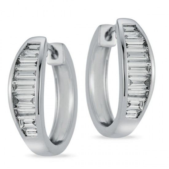 Lab Grown Diamond Hoop Earrings