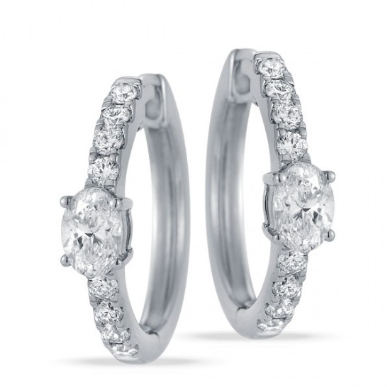Lab Grown Diamond Hoop Earrings