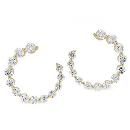 Lab Grown Diamond Hoop Earrings