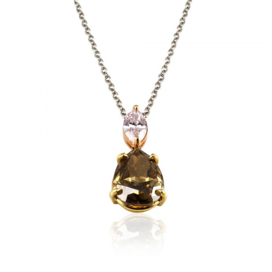 Platinum Diamond Gemstone Necklace