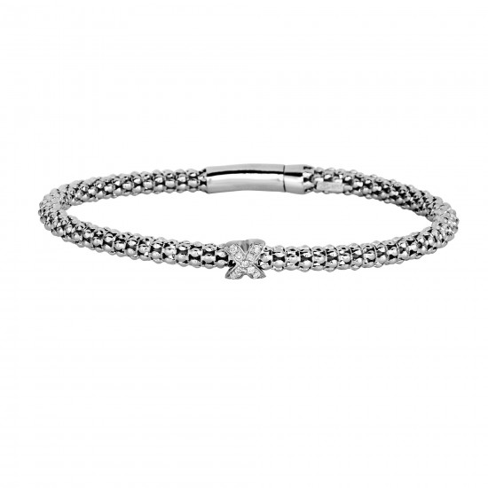 Silver Popcorn Bracelet Diamond Inxin Element