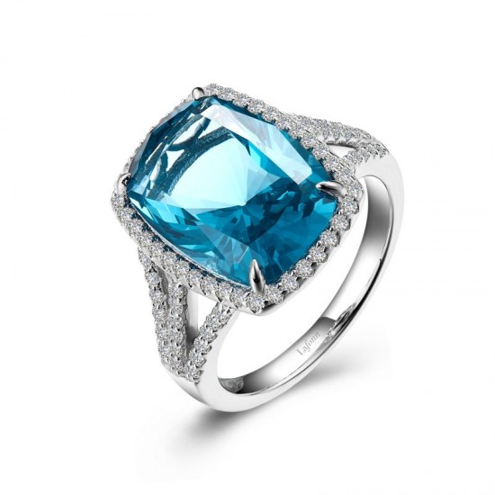 Cushion-Cut Halo Engagement Ring