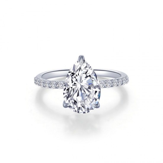Pear-Shaped Solitaire Engagement Ring