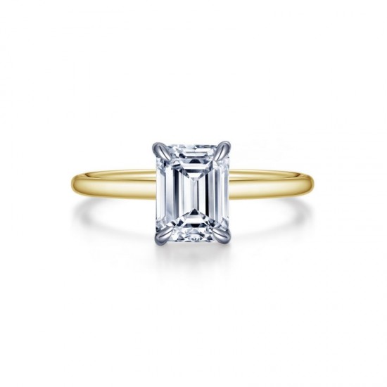 Emerald-Cut Solitaire Engagement Ring