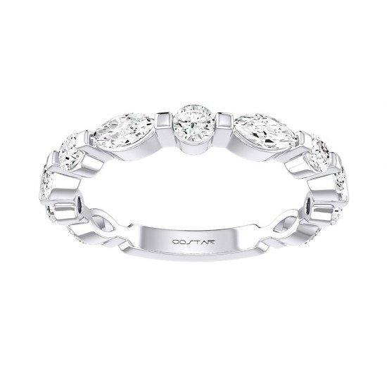 White Gold Diamond Bridal Band Ring 1.00 CT