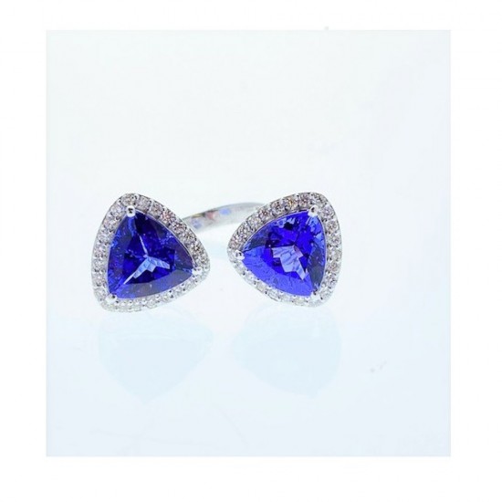 18K White Gold Tanzanite Gemstone Ring