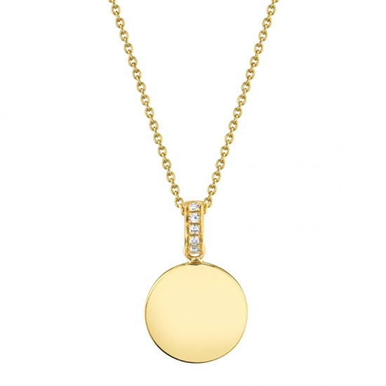 0.02ct 14k Yellow Gold Diamond Necklace