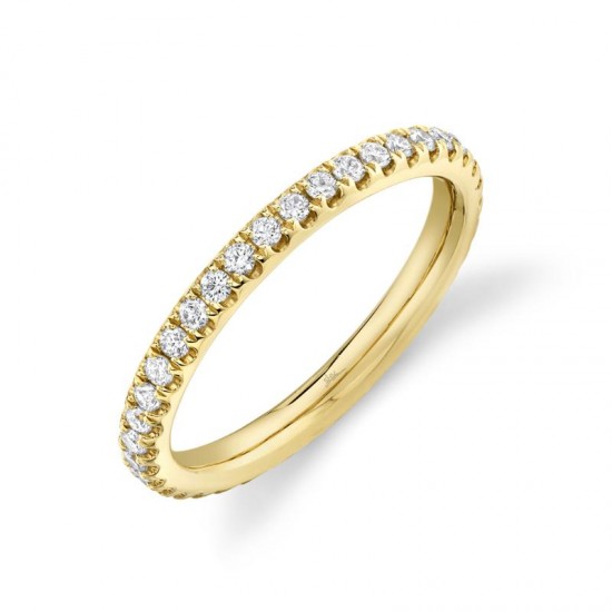 0.58ct 14k Yellow Gold Diamond Eternity Band Size 7