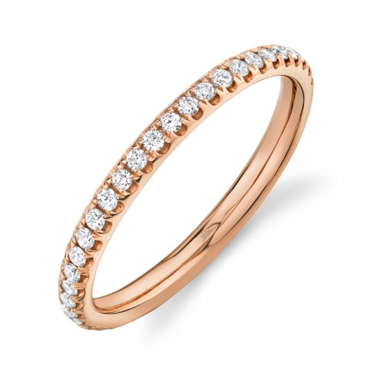 0.40ct 14k Rose Gold Diamond Eternity Lady's Band Size 7
