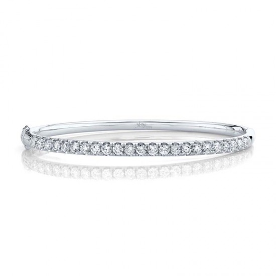 2.00ct 14k White Gold Diamond Bangle