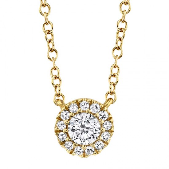 0.14ct 14k Yellow Gold Diamond Necklace