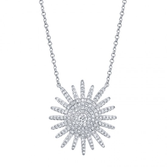 0.43ct 14k White Gold Diamond Necklace