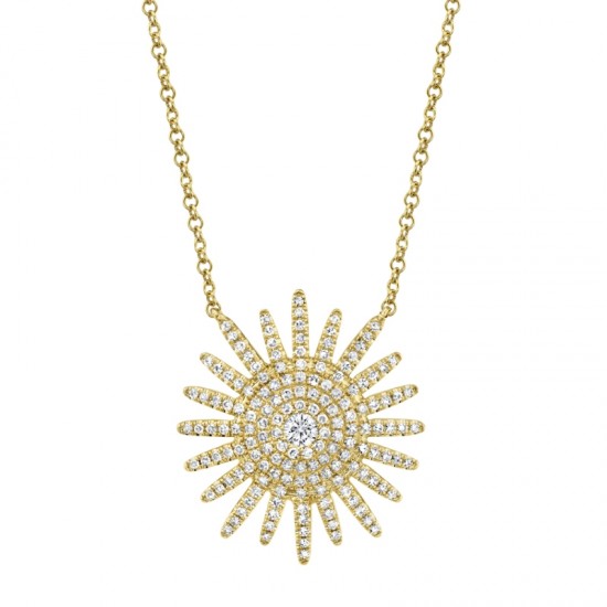 0.43ct 14k Yellow Gold Diamond Necklace