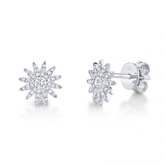 0.24ct 14k White Gold Diamond Stud Earring