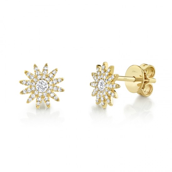 0.24ct 14k Yellow Gold Diamond Stud Earring