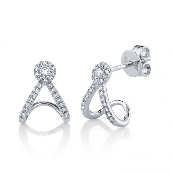 0.20ct 14k White Gold Diamond Earring