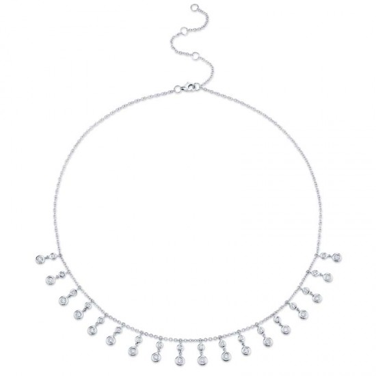 0.93ct 14k White Gold Diamond Necklace