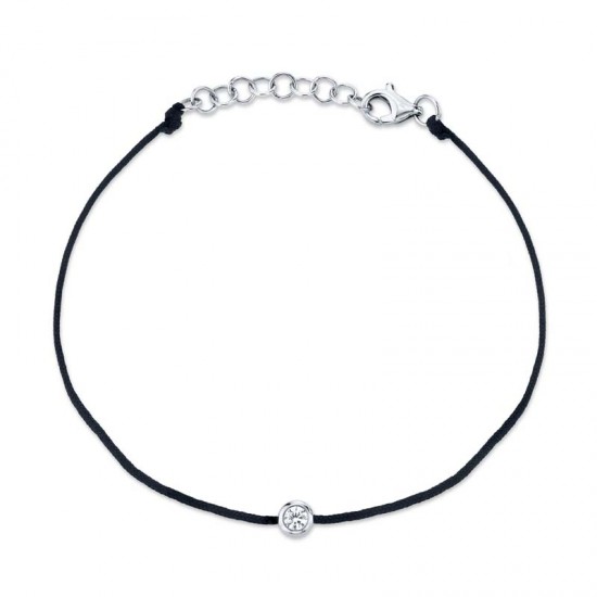 0.09Ct 14k White Gold Diamond Bracelet