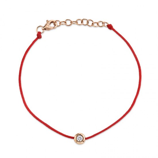 0.09Ct 14k Rose Gold Diamond Bracelet