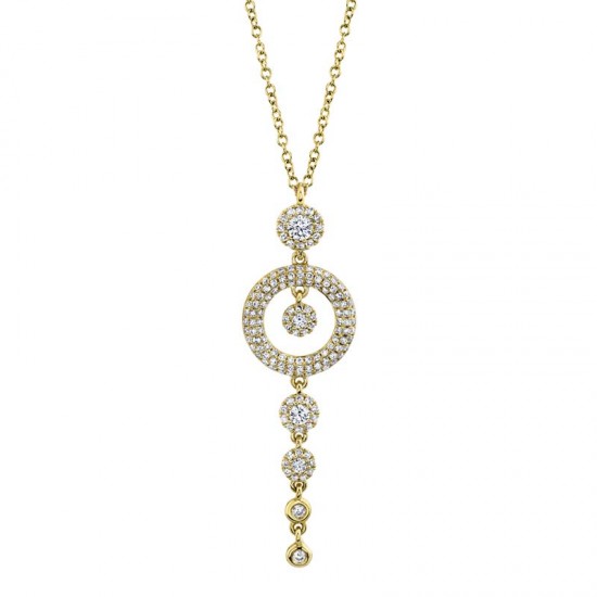 0.53ct 14k Yellow Gold Diamond Necklace