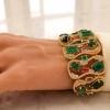 18K Yellow Gold Emerald Gemstone Bracelet