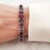 18K White Gold Spinel Gemstone Bracelet
