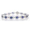 18K White Gold Sapphire Gemstone Bracelet