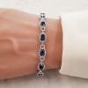18K White Gold Sapphire Gemstone Bracelet