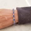 18K White Gold Tanzanite Gemstone Bracelet