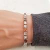 18K White Gold Diamond Gemstone Bracelet