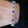 18K White Gold Tanzanite Gemstone Bracelet
