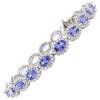 18K White Gold Tanzanite Gemstone Bracelet