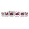 18K White Gold Rubelite Gemstone Bracelet