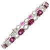 18K White Gold Rubelite Gemstone Bracelet