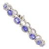 18K White Gold Tanzanite Gemstone Bracelet
