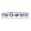 18K White Gold Tanzanite Gemstone Bracelet
