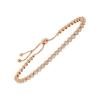 14K Rose Gold Diamond Gemstone Bracelet